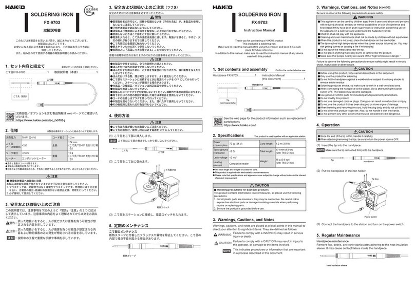Hakko Electronics FX-9703 instruction manual