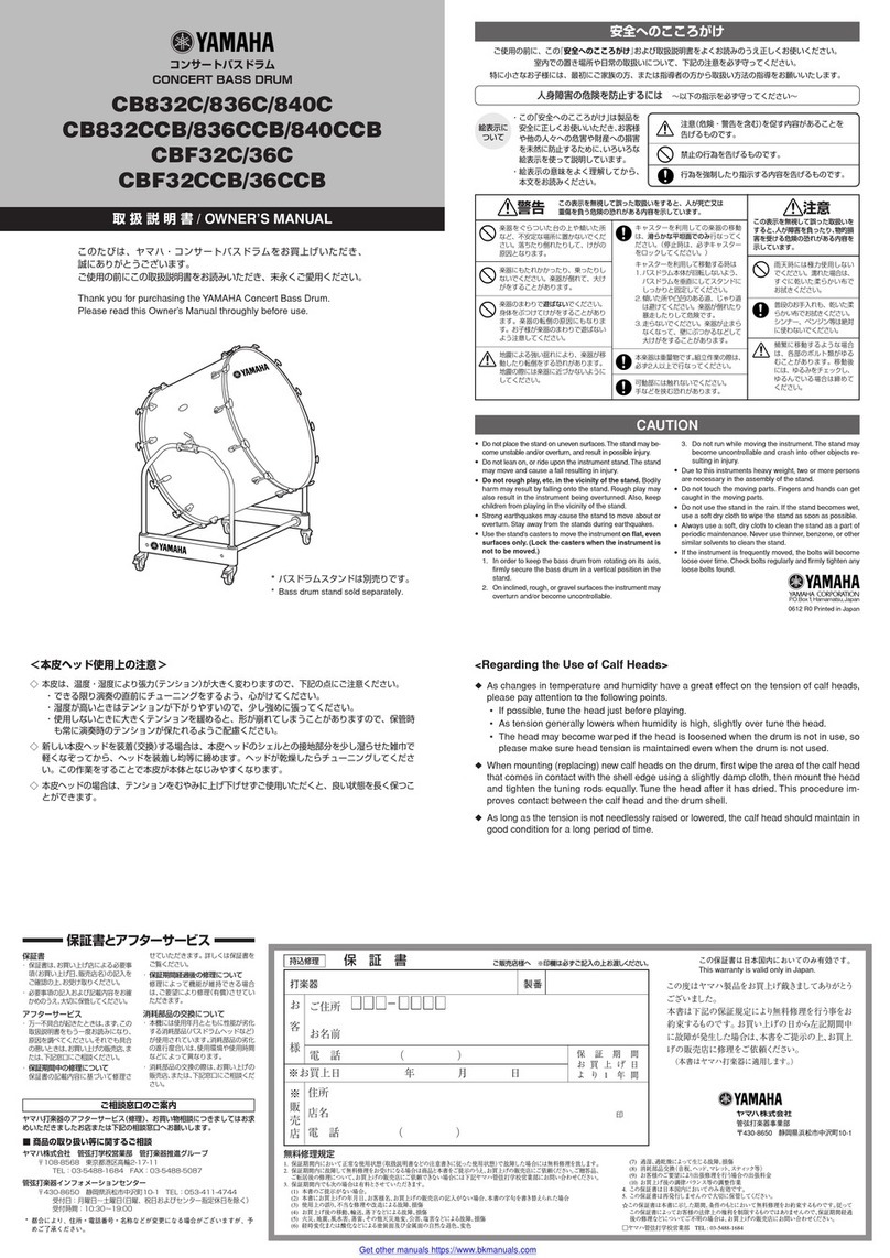 Yamaha CB832C User manual