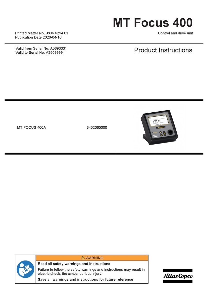 Atlas Copco MT Focus 400 Product instructions
