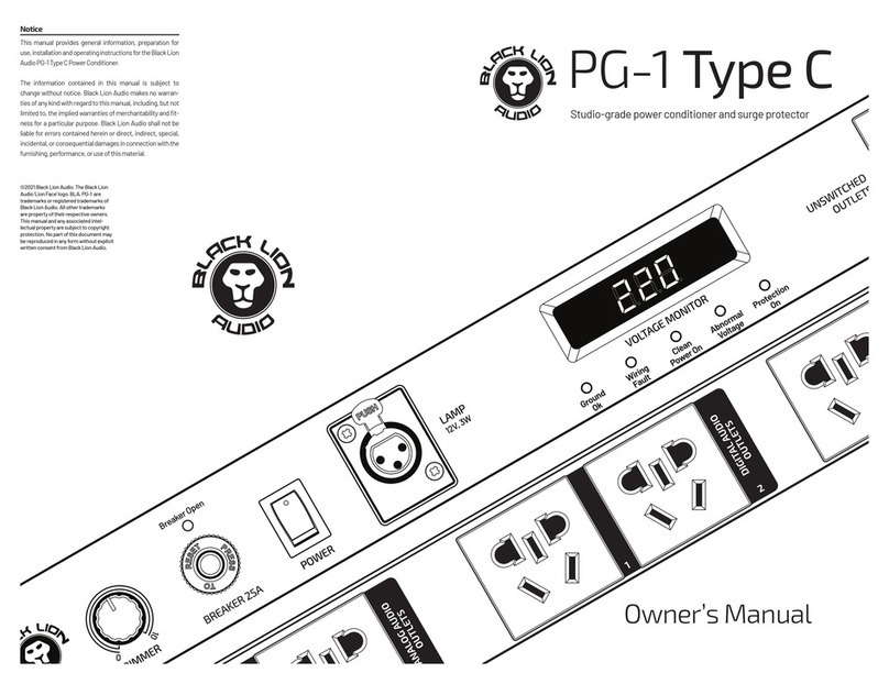 Black Lion Audio PG-1 Type C owner's manual