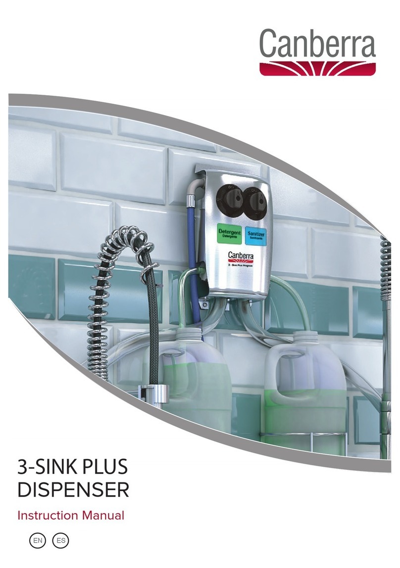 Canberra 3-SINK PLUS DISPENSER instruction manual