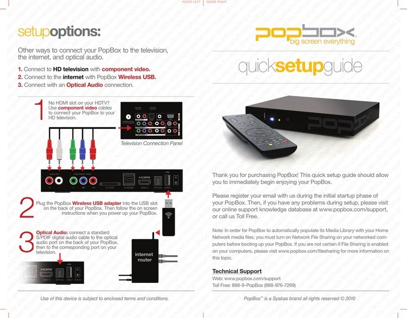 Syabas Technology PopBox Quick setup guide