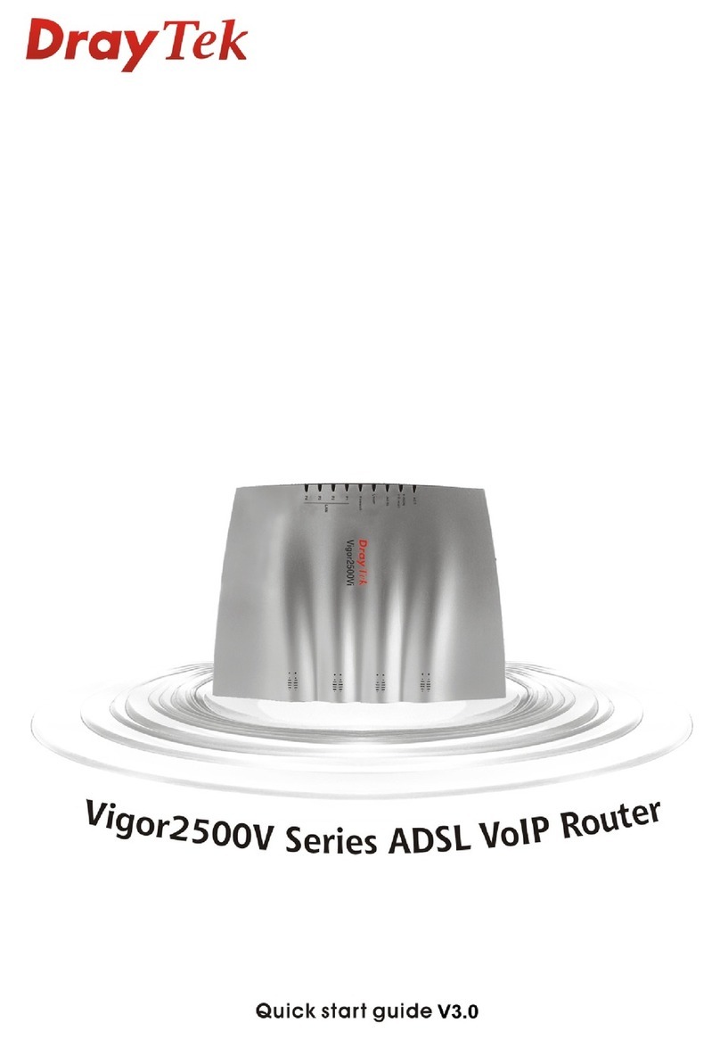 Draytek Vigor2500V quick start guide Draytek Vigor2500V quick start guide