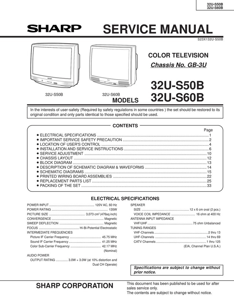Sharp 32U-S50B User manual