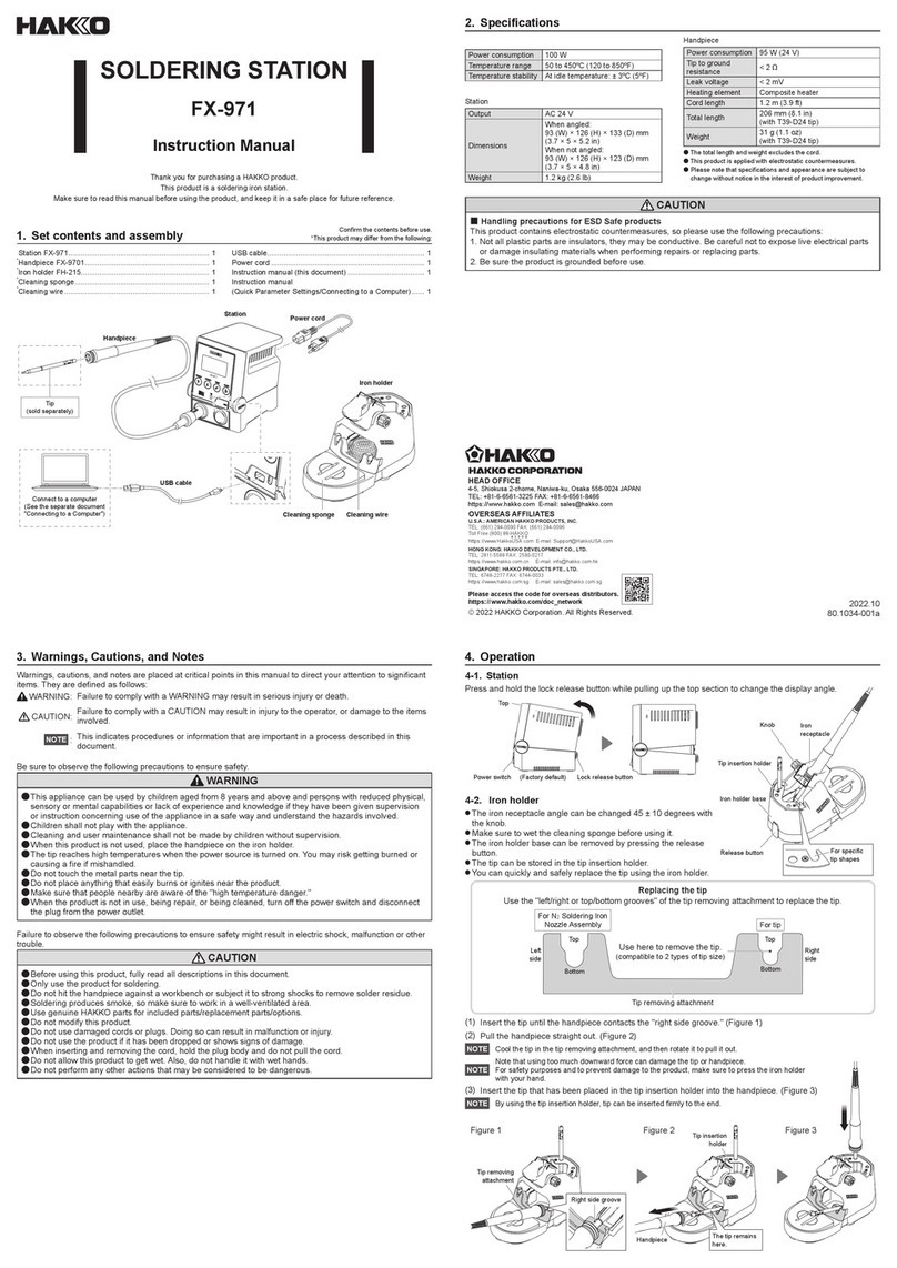 Hakko Electronics FX-971 User manual