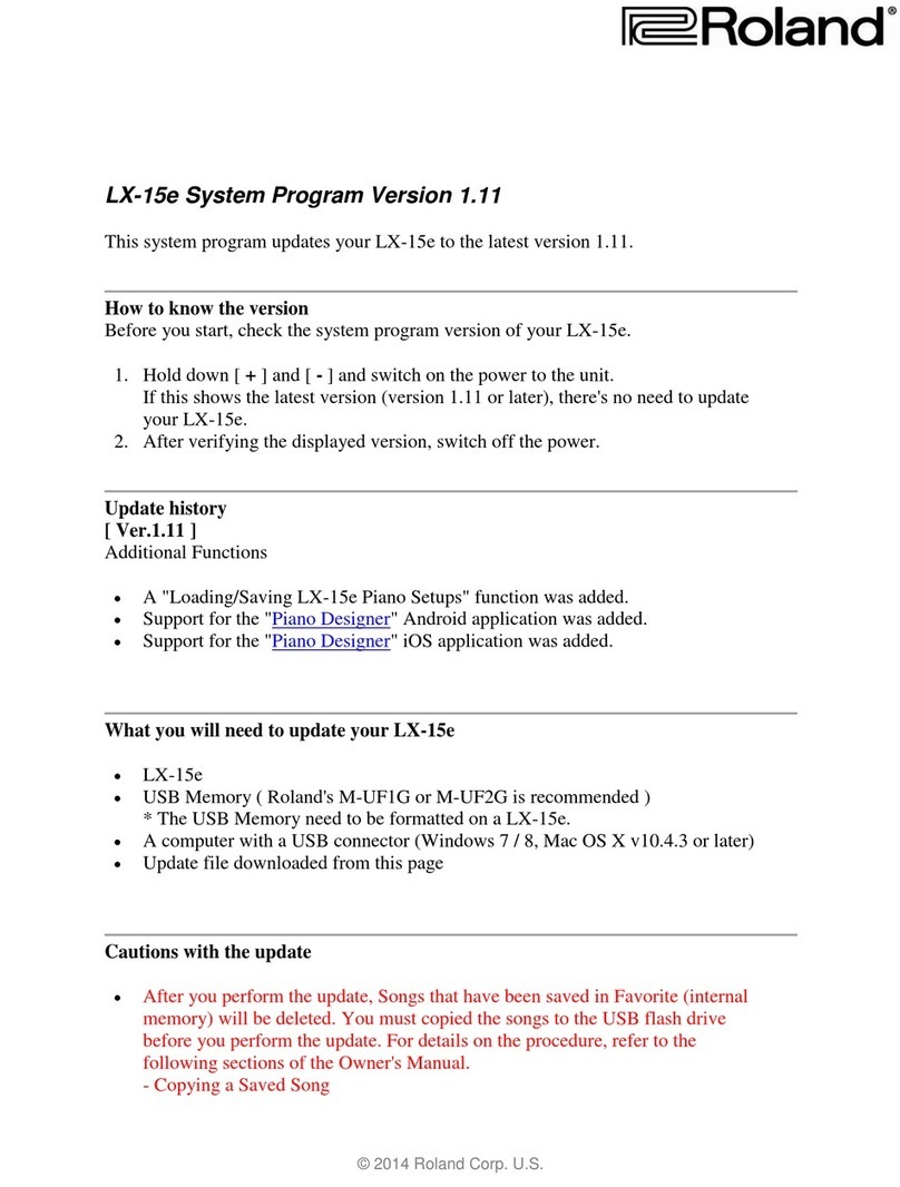 Roland LX-15e User manual