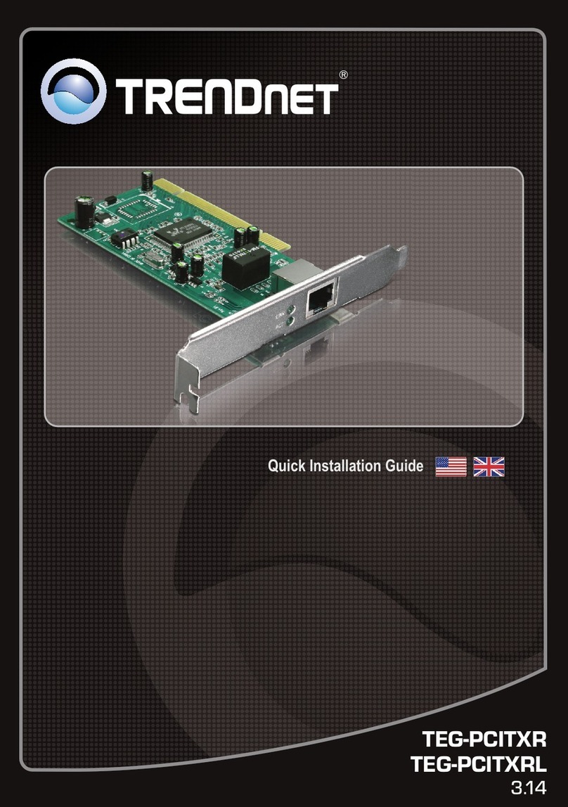 TRENDnet TEG-PCITXR User manual
