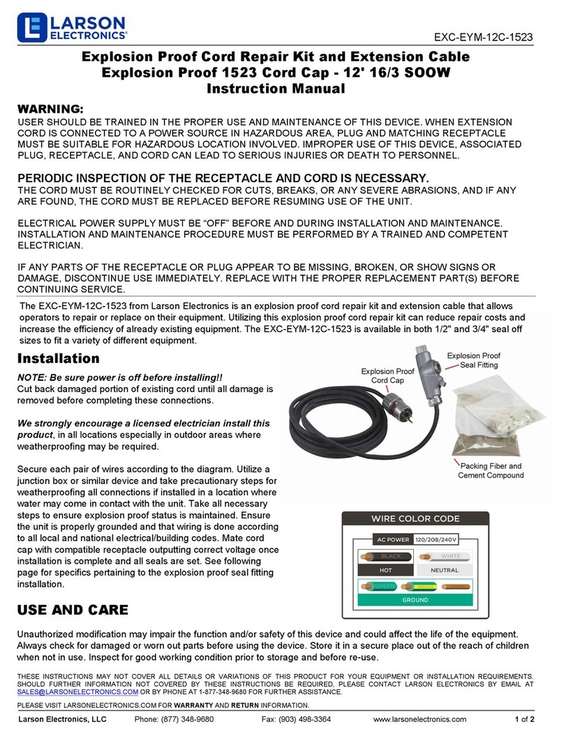 Larson Electronics EXC-EYM-12C-1523 instruction manual
