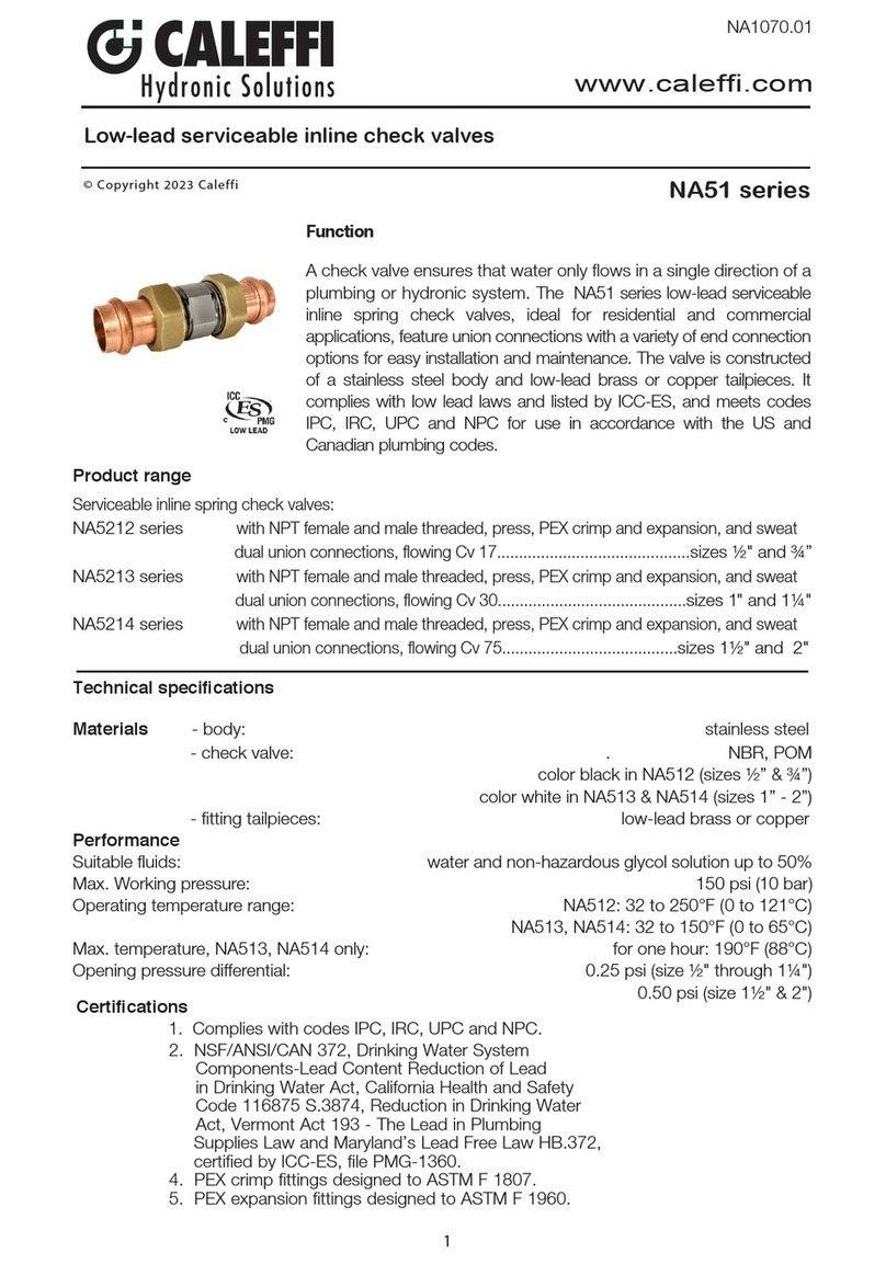 CALEFFI NA51 Series manual