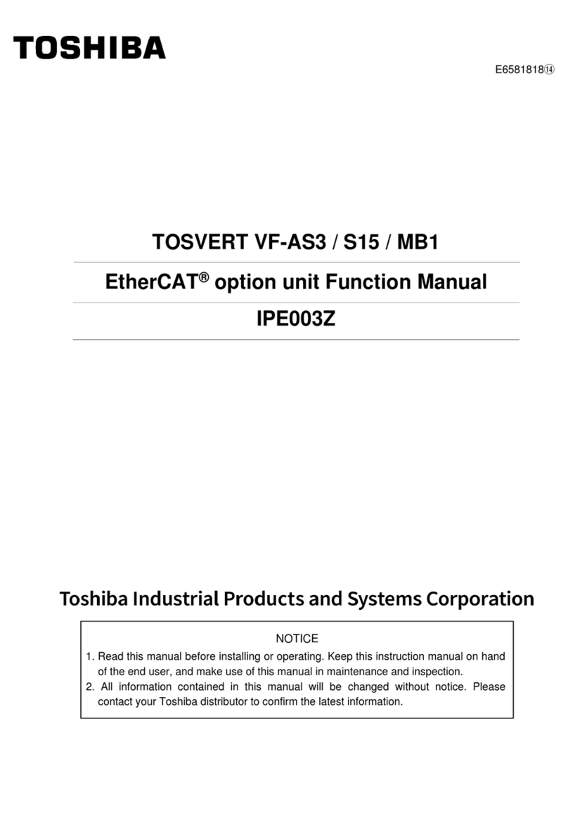 Toshiba TOSVERT VF-AS3 User manual