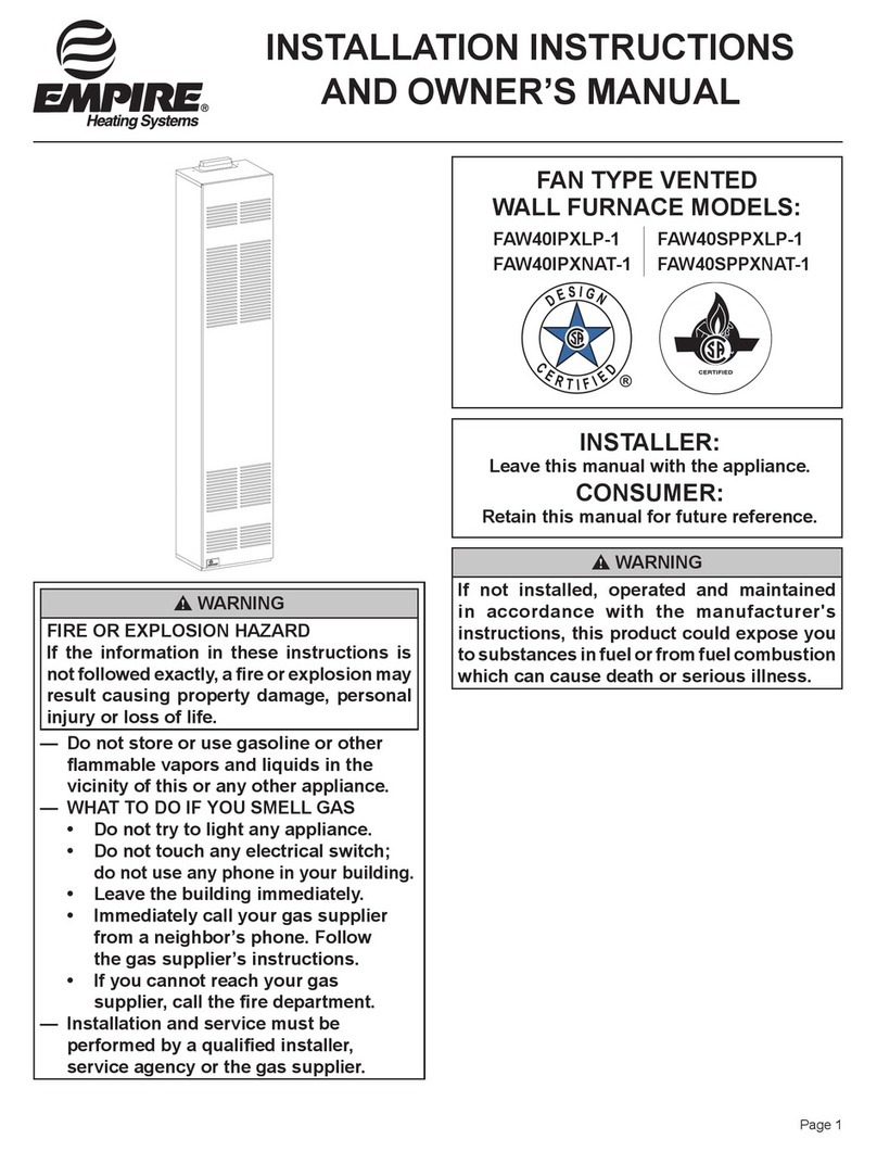 Empire FAW40SPPXLP-1 Quick start guide