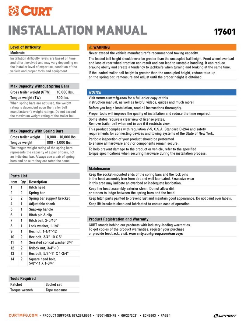 curt TruTrack 17601 installation manual