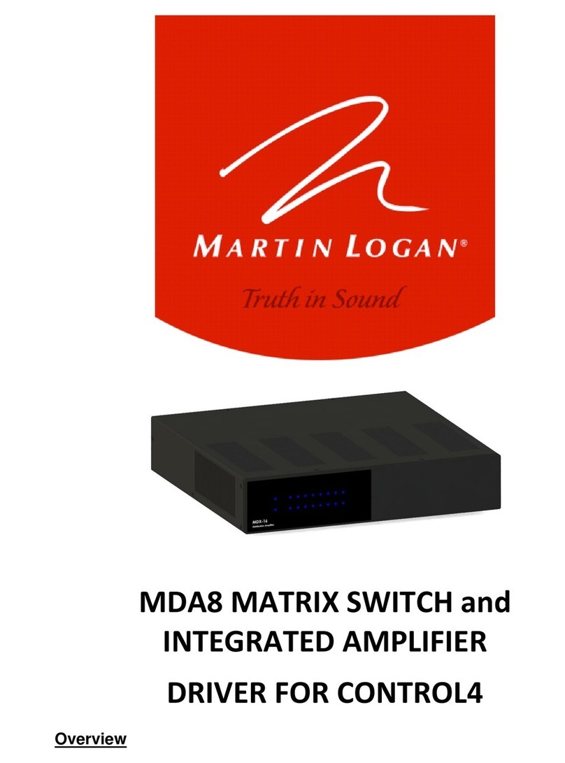 MartinLogan MDA8 manual