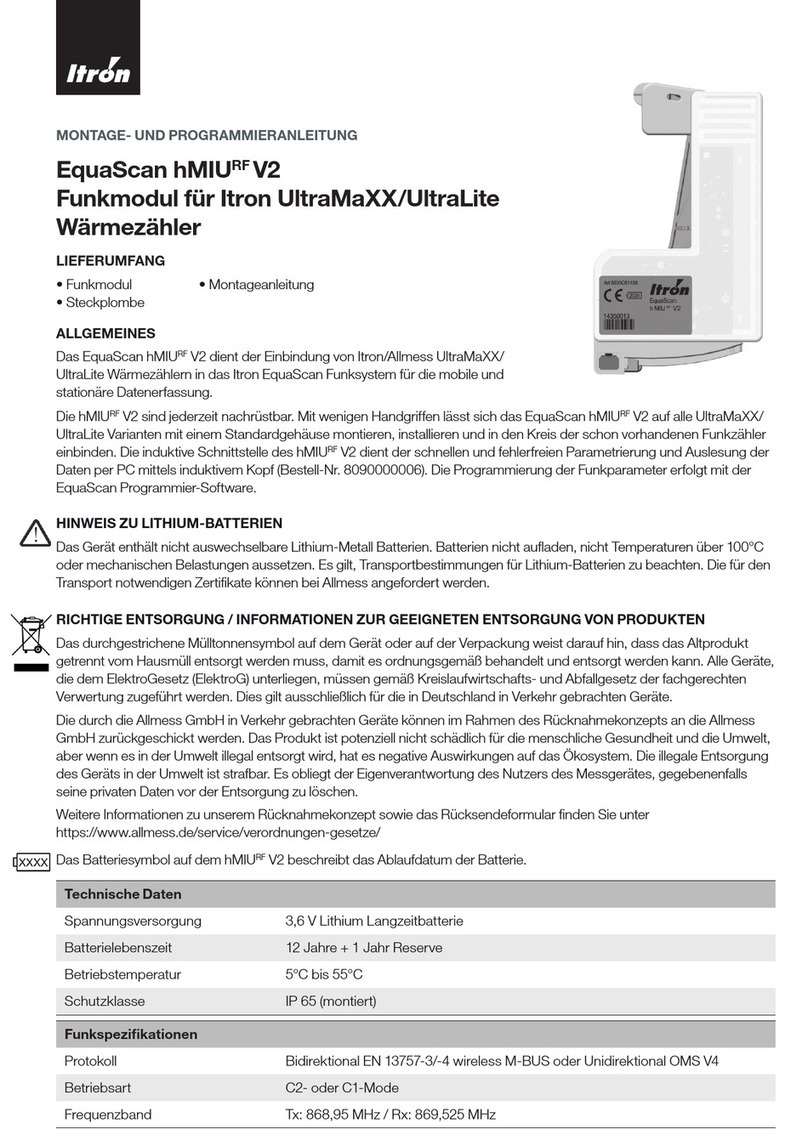 ITRON EquaScan hMIURFV2 User manual
