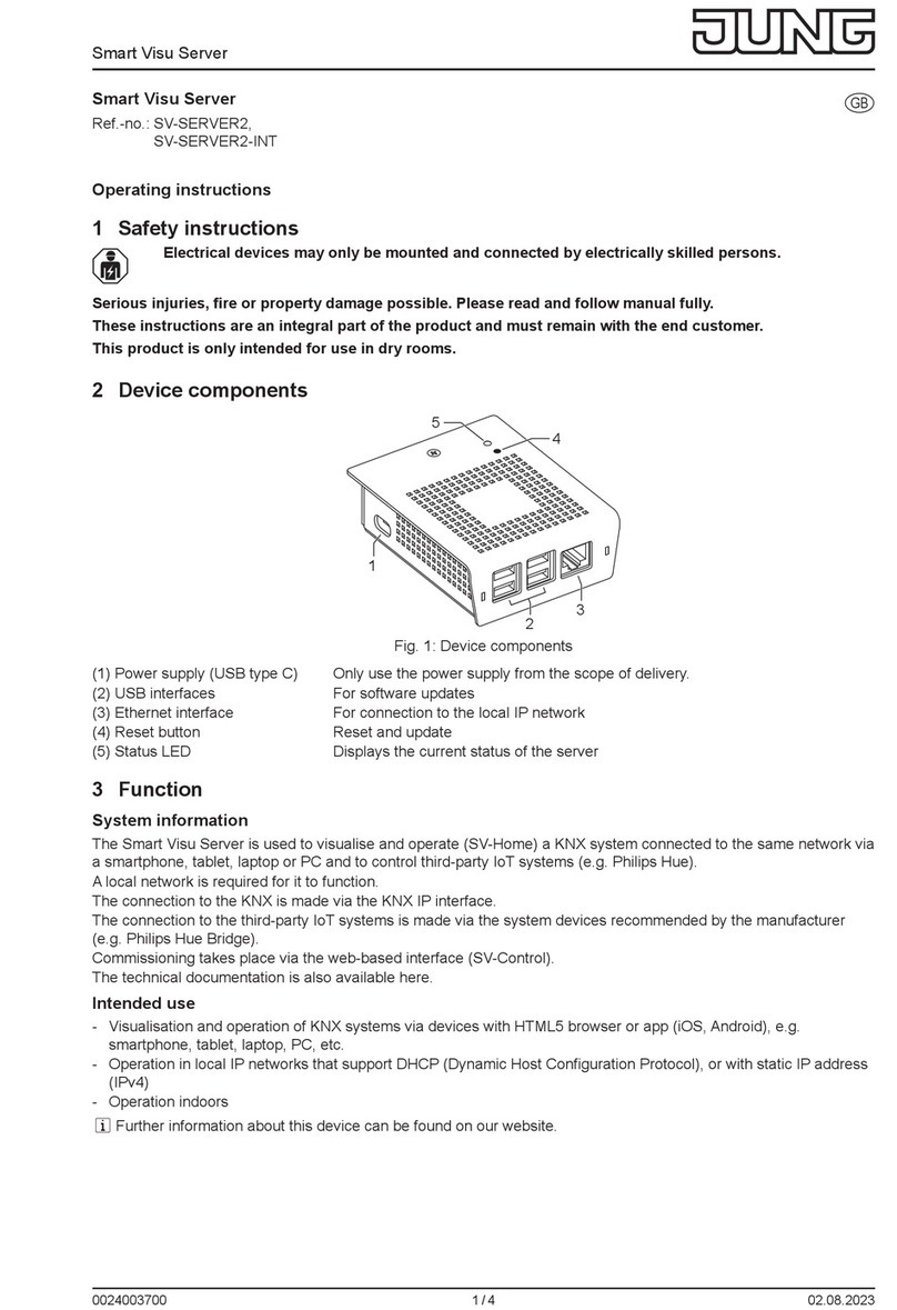 Jung Smart Visu Server User manual Jung Smart Visu Server User manual