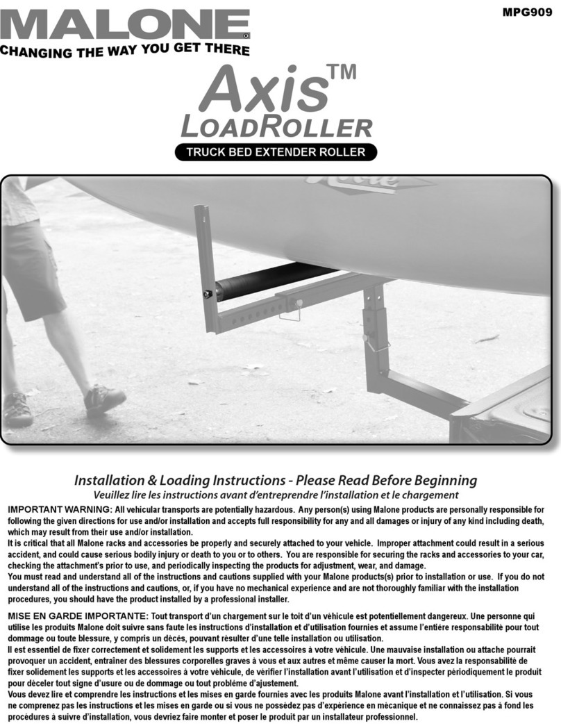 Malone Axis LoadRoller MPG909 User manual