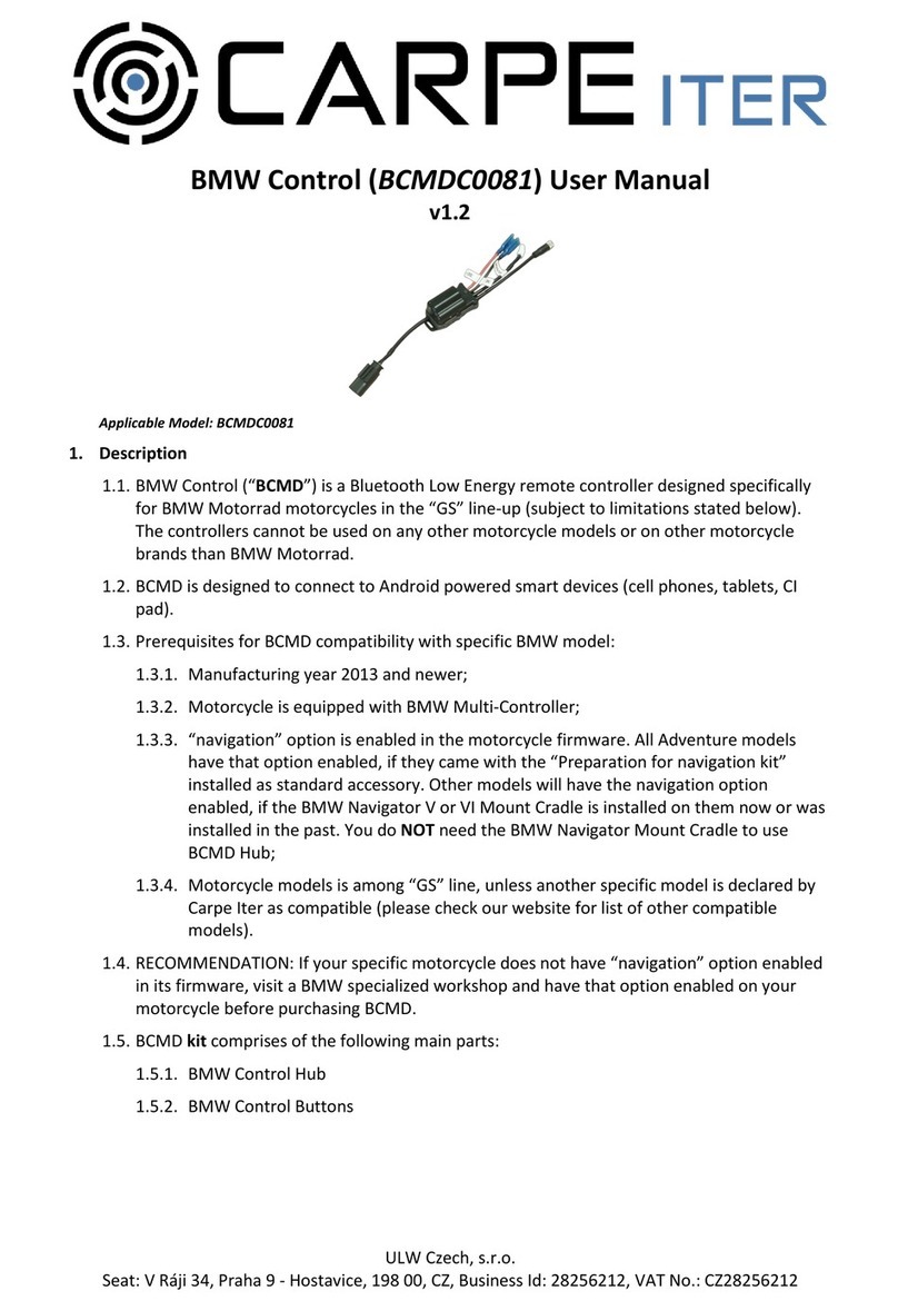 Carpe Iter BMW Control user manual