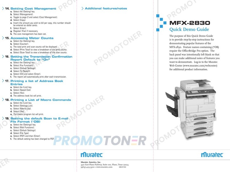 Muratec MFX-2830 Operator's manual