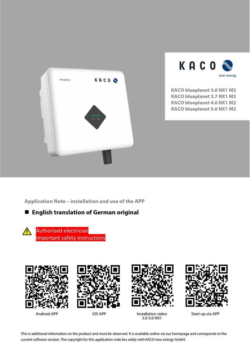 Kaco blueplanet 3.0 NX1 M2 manual