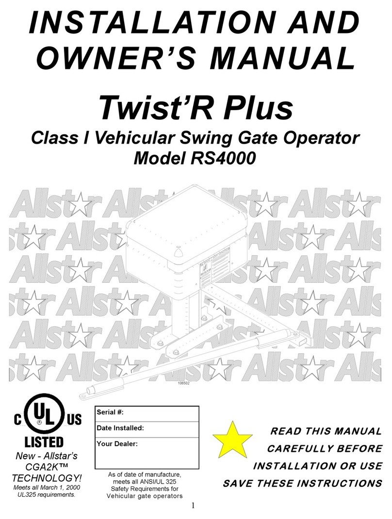 Allstar Twist'R Plus RS4000 Installation instructions Allstar Twist'R Plus RS4000 Installation instructions