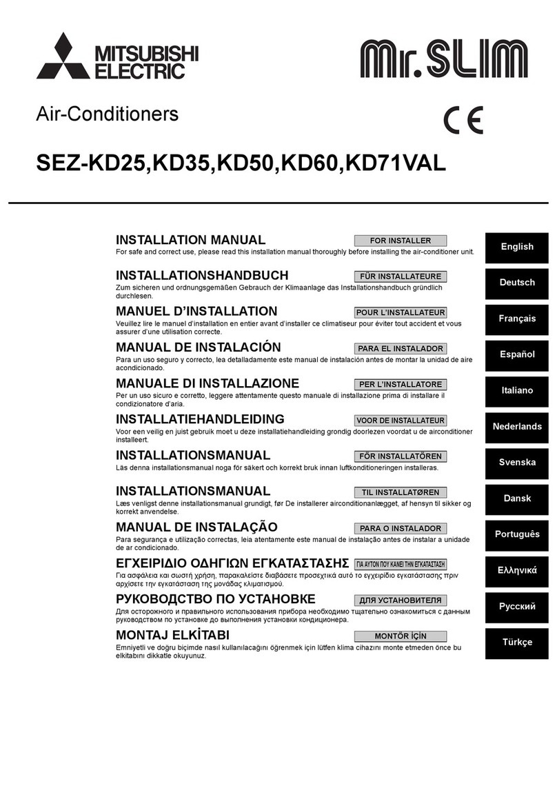 Mitsubishi Electric Mr.SLIM SEZ-KD25VAL User manual