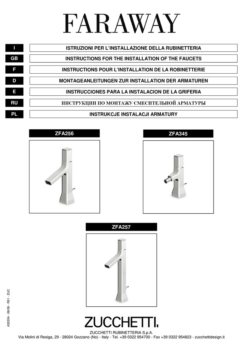 ZUCCHETTI FARAWAY ZFA256 instructions