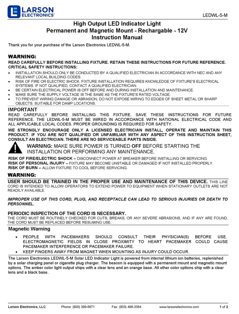 Larson Electronics LEDWL-5-M User manual Larson Electronics LEDWL-5-M User manual