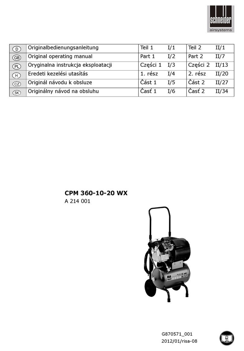 Schneider Airsystems CPM 360-10-20 WX User manual Schneider Airsystems CPM 360-10-20 WX User manual