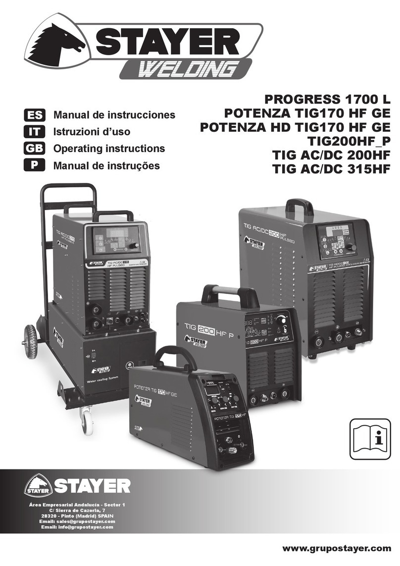 stayer POTENZA HD TIG170 HF GE operating instructions