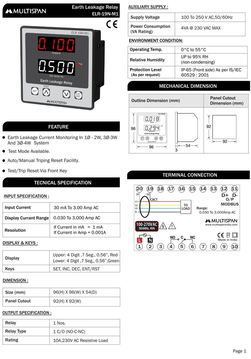 MULTISPAN ELR-19N-M1 Installation guidelines