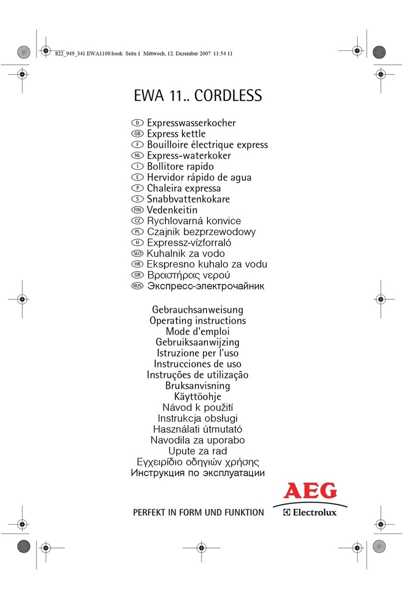 Electrolux AEG EWA 11 Series User manual