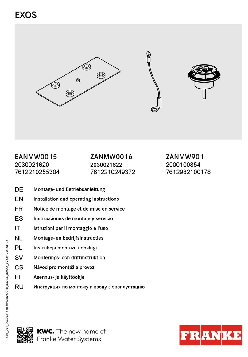 Franke KWC EXOS EANMW0015 User manual
