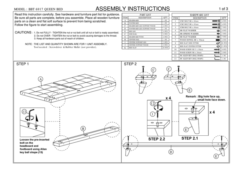 Baxton Studio BBT 6917 Assembly instructions Baxton Studio BBT 6917 Assembly instructions