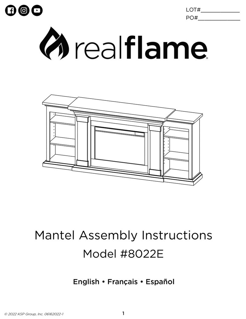 RealFlame 8022E Assembly instructions