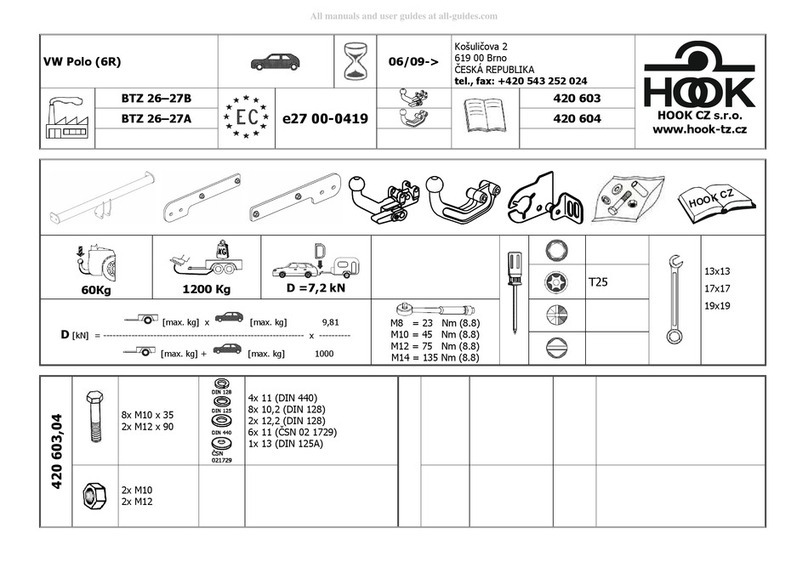 Hook BTZ 26 27B User manual