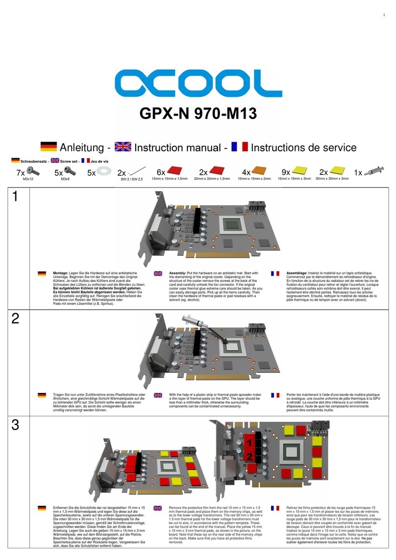 Alphacool GPX-N 970-M13 User manual