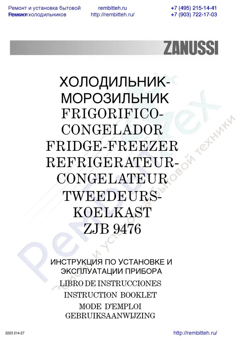 Zanussi ZJB9476 User manual