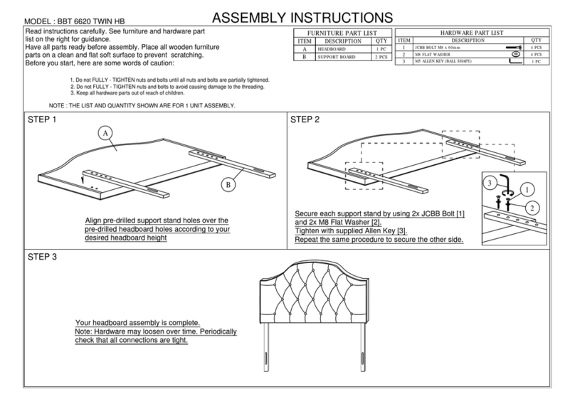 Baxton Studio BBT 6620 TWIN HB Assembly instructions Baxton Studio BBT 6620 TWIN HB Assembly instructions