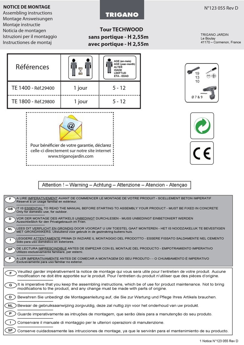 Trigano TE 1400 Installation guide