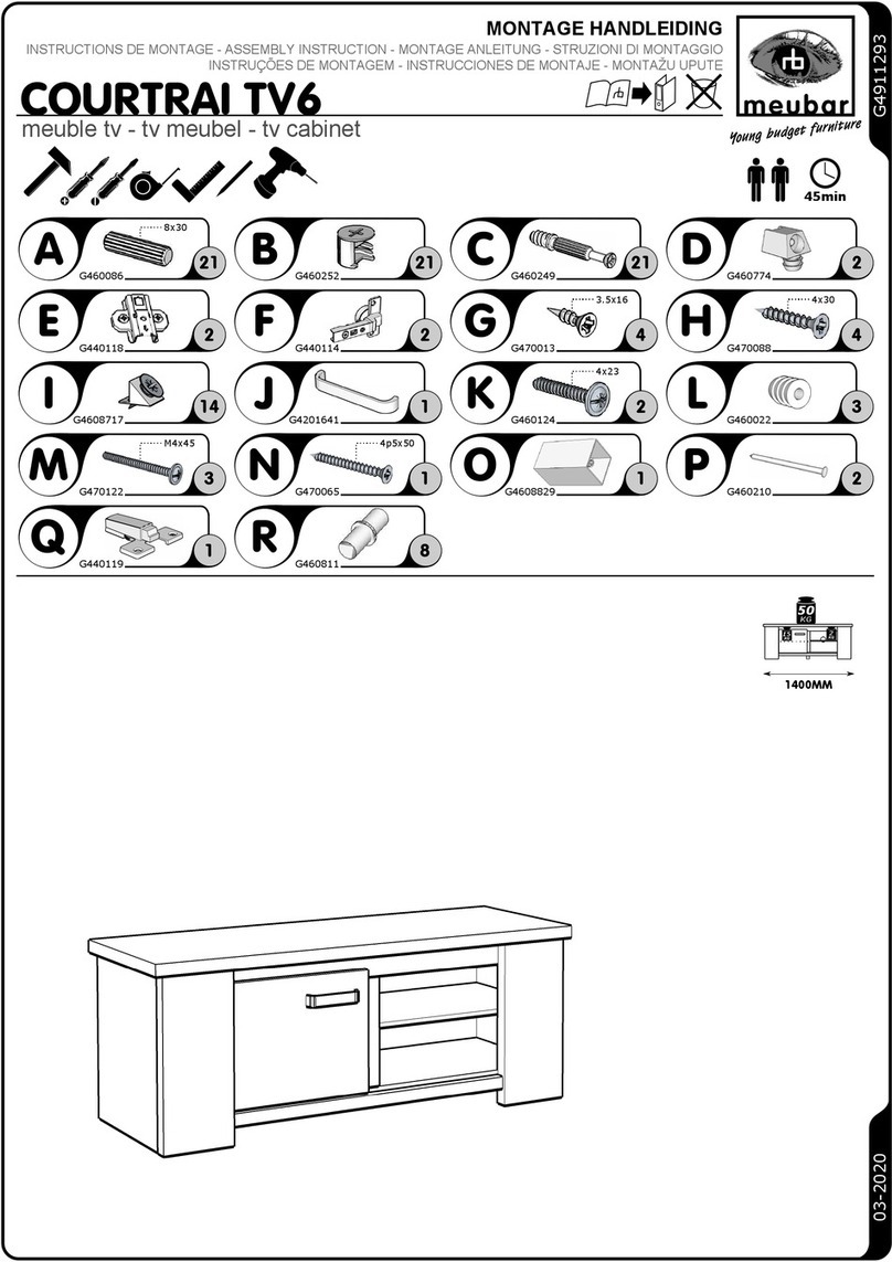 meubar COURTRAI TV6 Assembly instruction