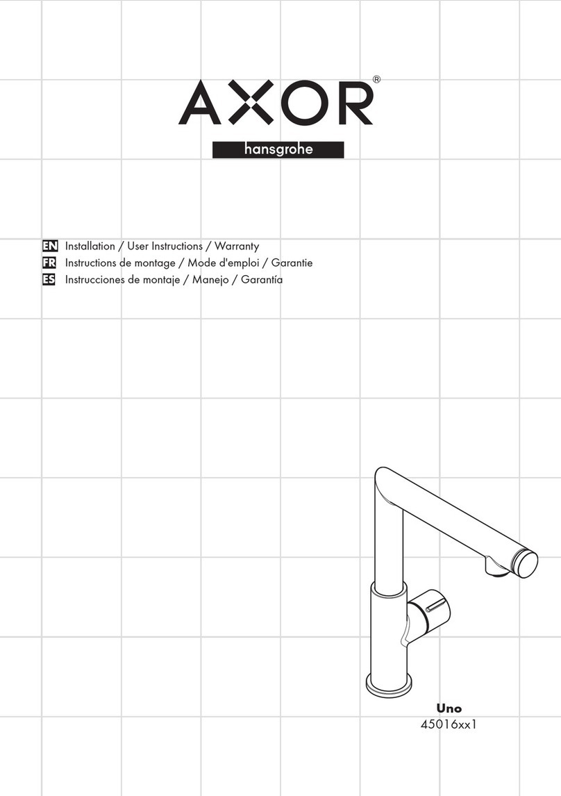 Hans Grohe AXOR Uno 45016 1 Series Instruction Manual