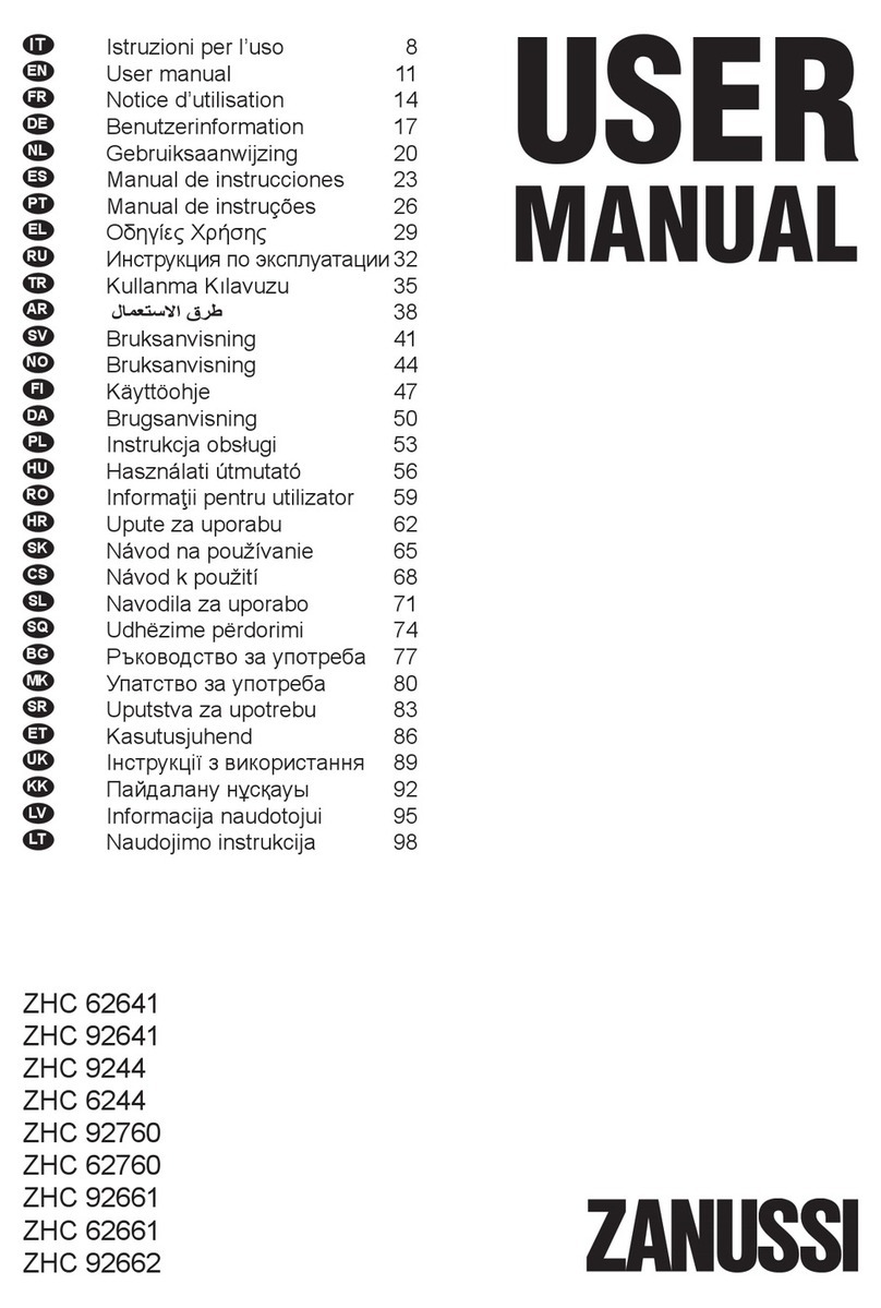 Zanussi ZHC 92661 user manual