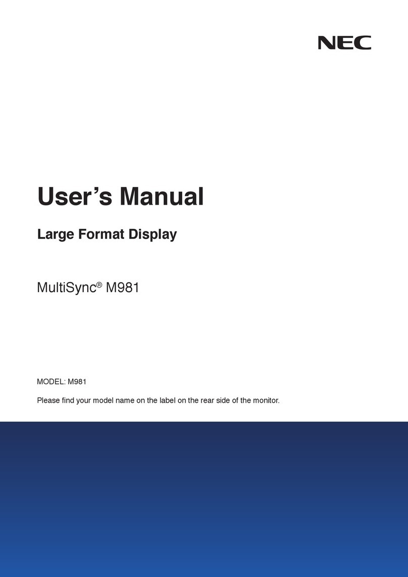 NEC MultiSync M981 User manual