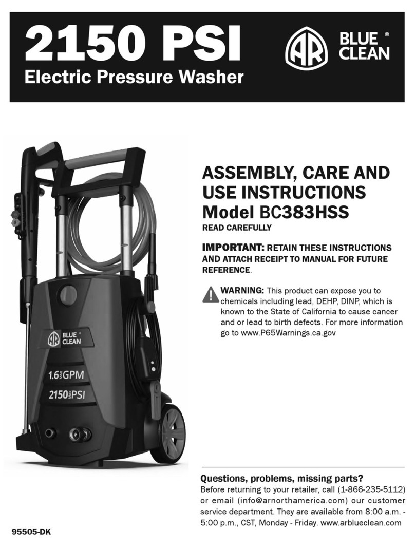 blueclean BC383HSS Assembly, care and use instructions