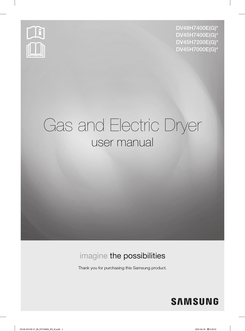 Samsung DV48H7400E Series User manual