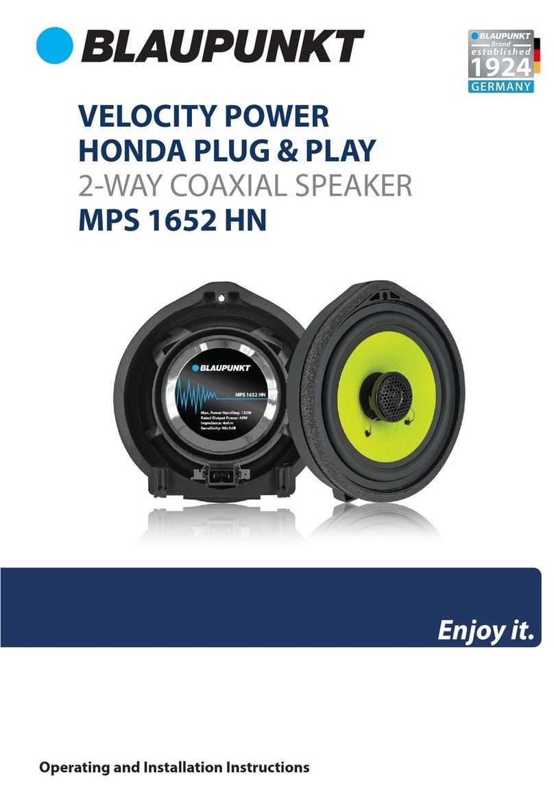 Blaupunkt MPS 1652 HN Operating and installation instructions