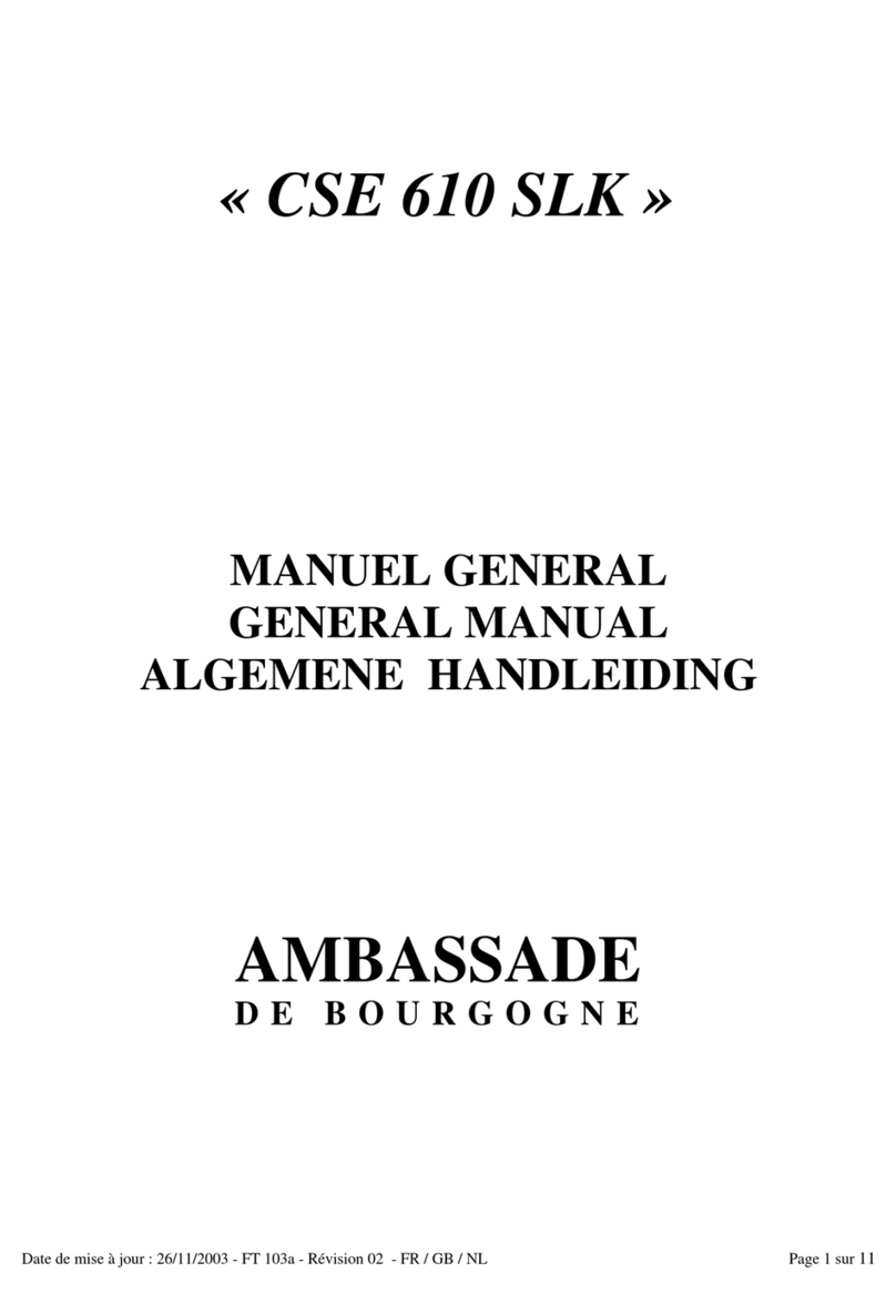 Ambassade de Bourgogne CSE 610 SLK Configuration guide
