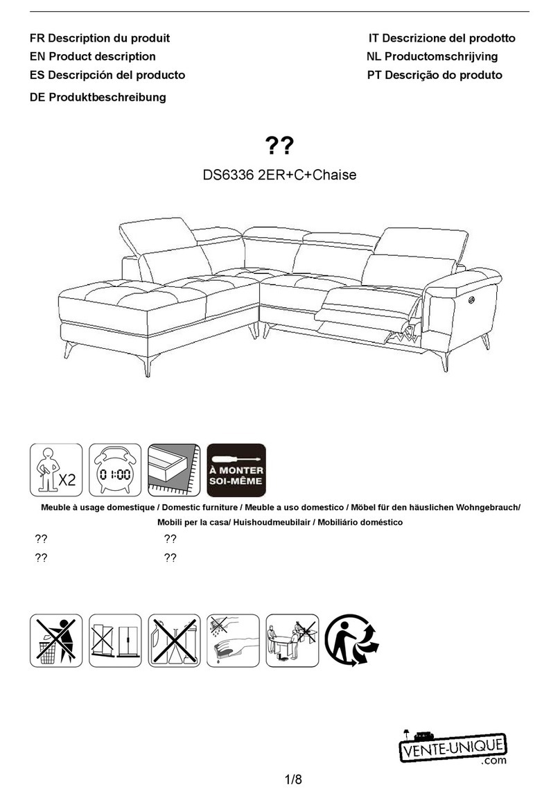 Vente Unique DS6336 2ER C Chaise Technical specifications Vente Unique DS6336 2ER C Chaise Technical specifications