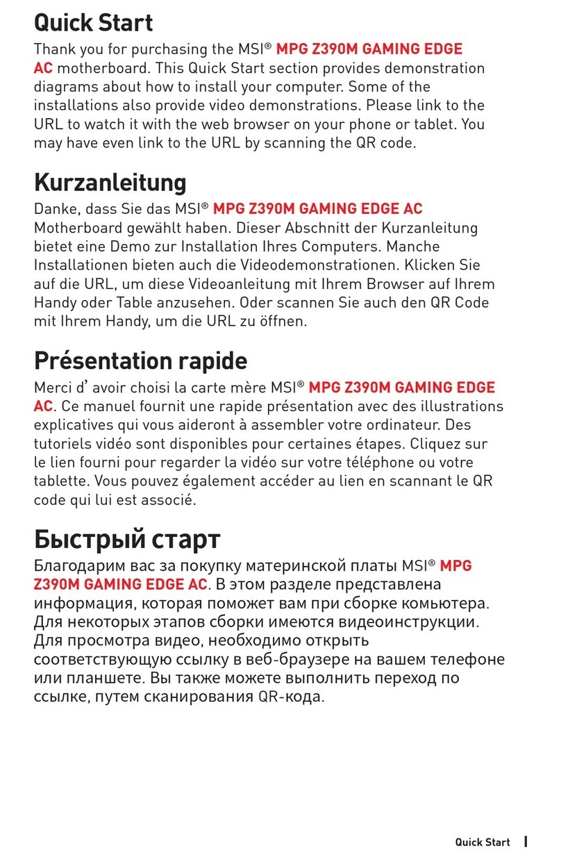 MSI MPG Z390M GAMING EDGE AC User manual MSI MPG Z390M GAMING EDGE AC User manual
