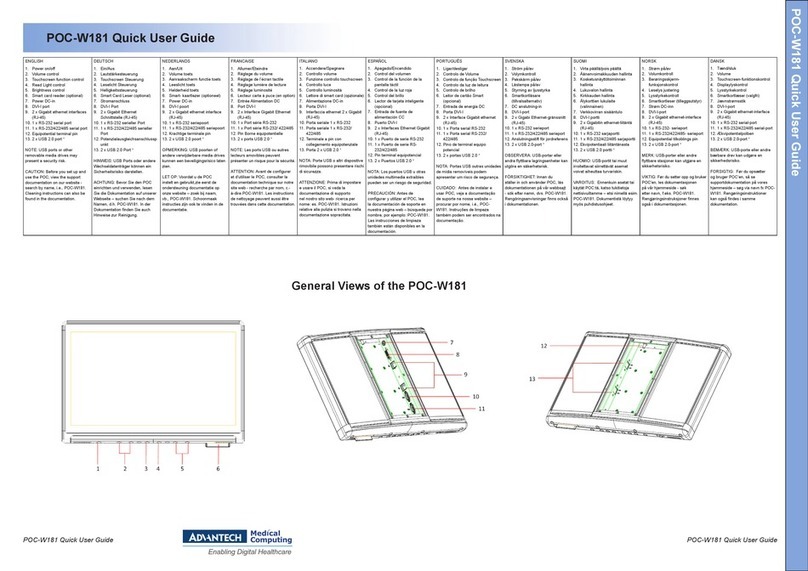 Advantech POC-W181 Instruction manual